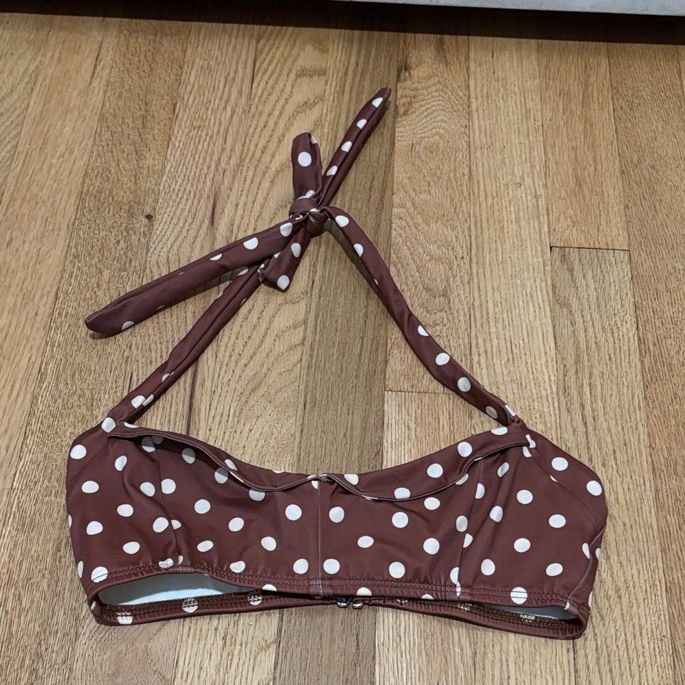 New NWT REFORMATION Betty polka dot bikini top size xs
